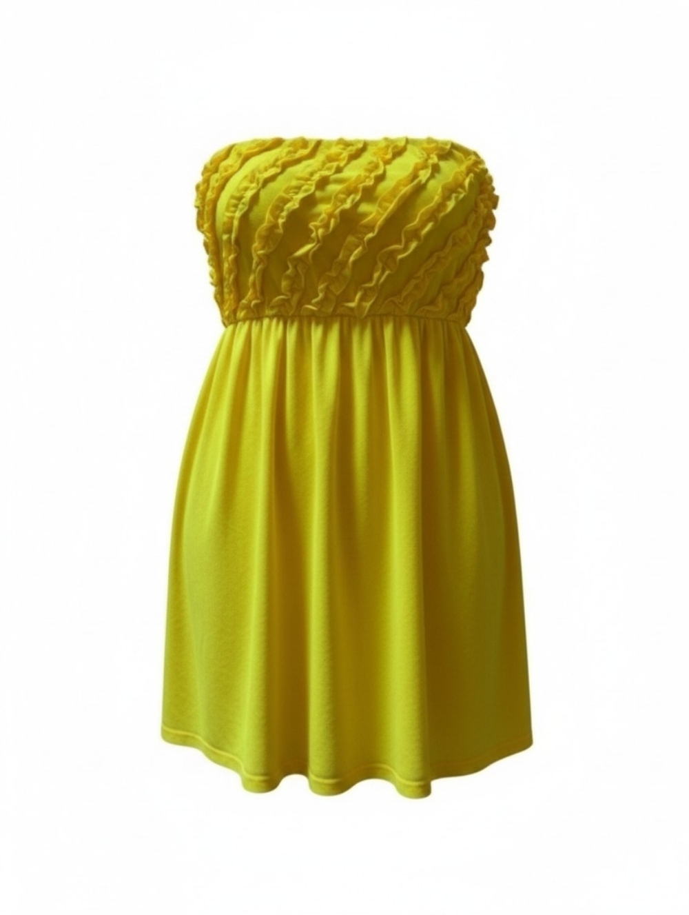 OP XL Strapless Yellow Summer Dress - Perfect Casual Sundress
